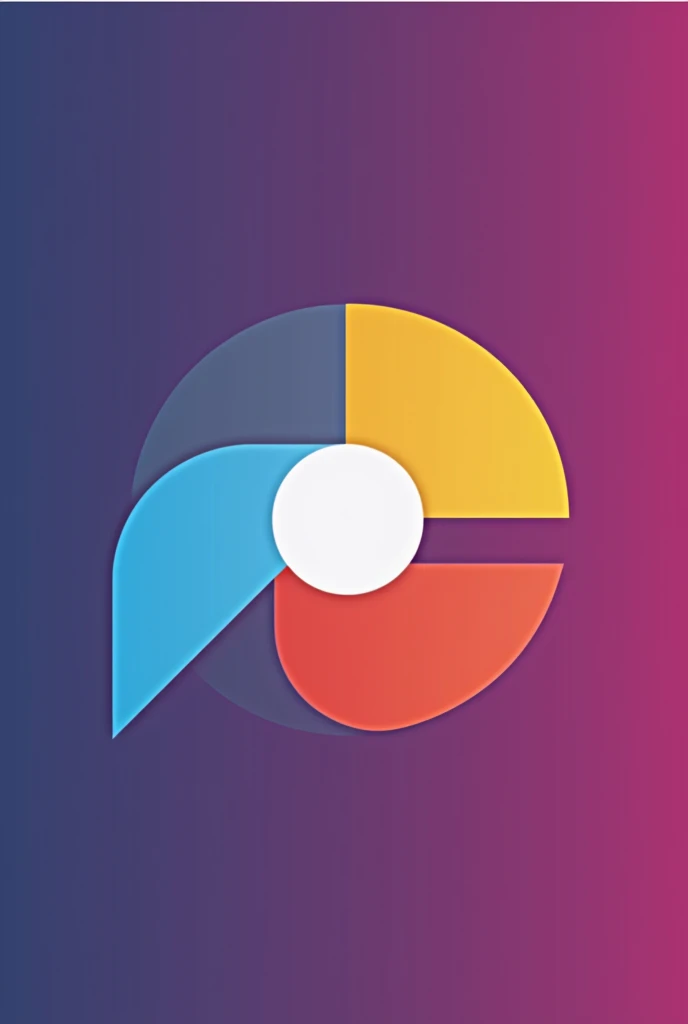 Create a shapes logo with the theme of communication network and use three colors yellow, blue and magenta that is minimalist similar to meta
