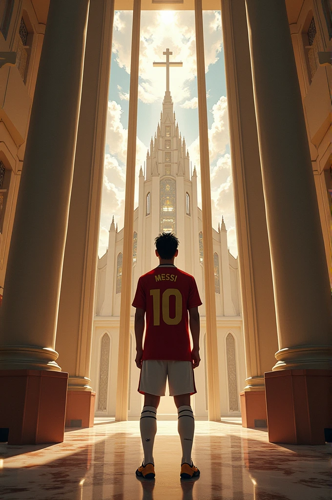 Messi in a temple of the Church of Jesus Christ of Latter-day Saints 