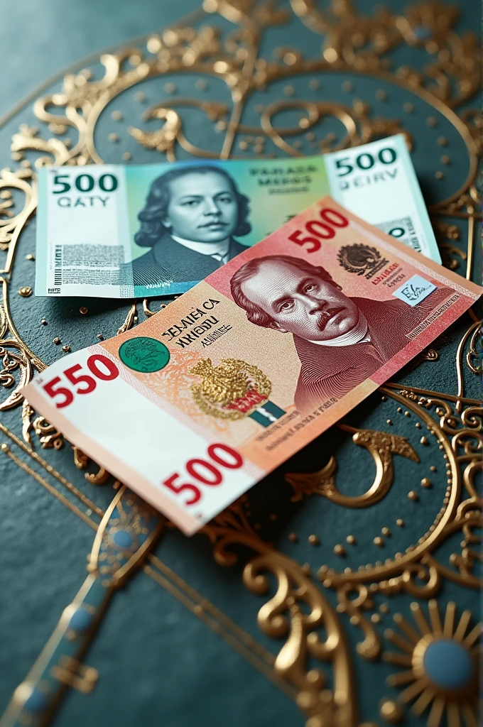 Mexican 500 peso bills