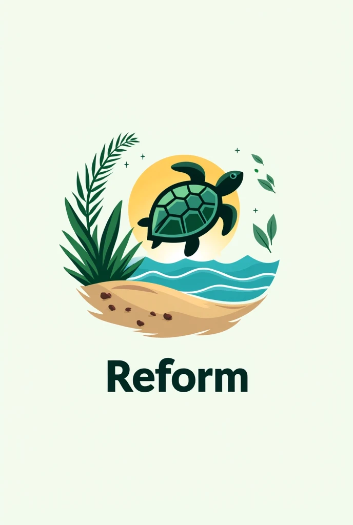 As an innovative and eye-catching logo of a recycling company called REFOrM. Make it more creative and original, that it be beach themed