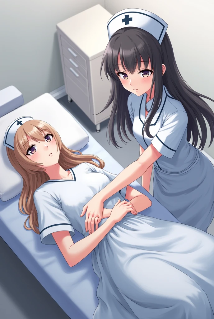 "Portrait of a mosquito nurse drawing blood from a patient with utmost precision and care. Exceptional quality cover art."