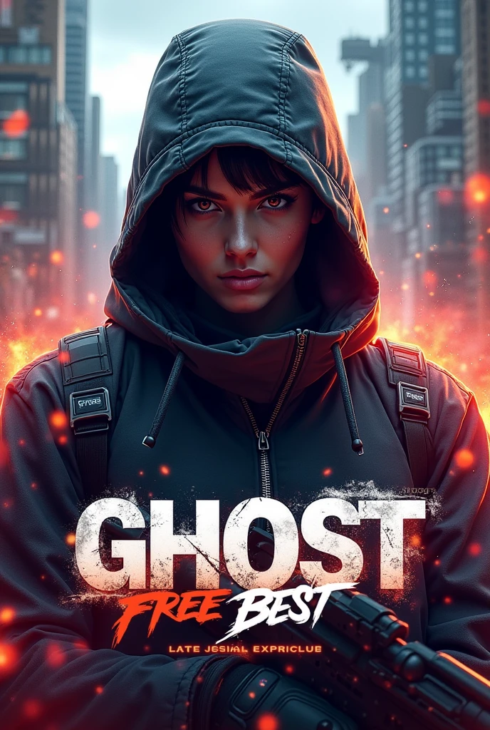 Make a thumb for the written free fire channel "Ghost the best FF player"