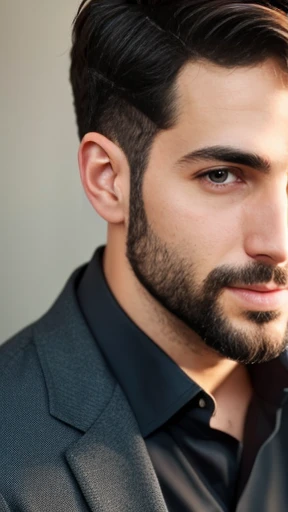 A Jewish man with short hair focus on the face