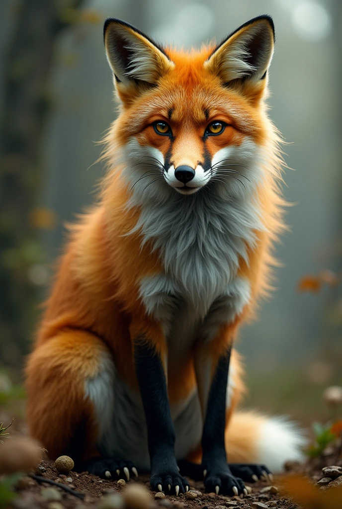 An almost human fox
