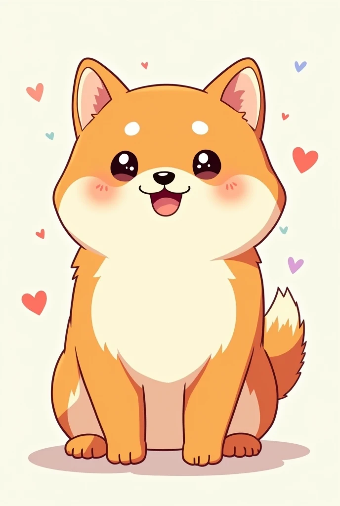 Shiba Inu cute Anime Style