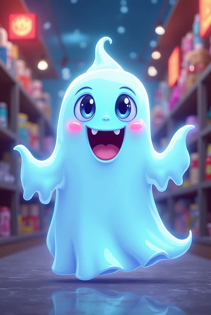 Create a ghost mascot for the store "MX offerts"