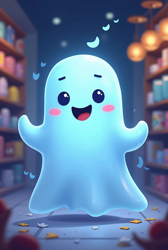 Create a ghost mascot for the store "MX offerts"