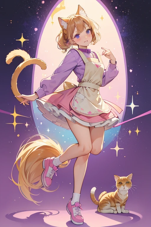 Tarla is a beige tabby with beige ears and tail, with caramel hair.
 She wears a light blue top with a pink apron design. Her skirt is covered in multi-colored cats.
 She comes with a purple collar and purple shoes SPARKLE; GLITTER