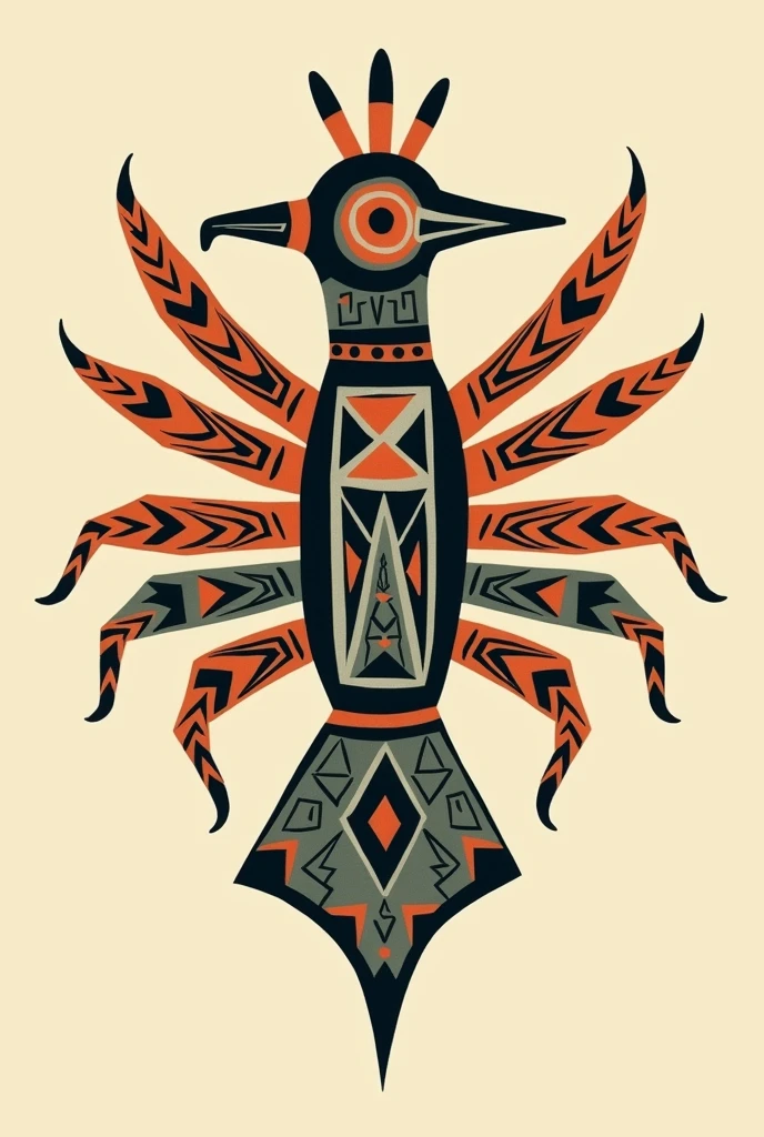 Create an emoji inspired by the design of the pre-Hispanic iconography of the Nazca culture