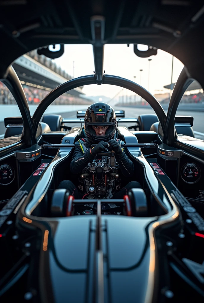 FORMULA ONE car cockpit vision without HALO