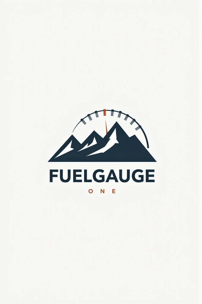 logo combining a mountain and a fuel gauge 
