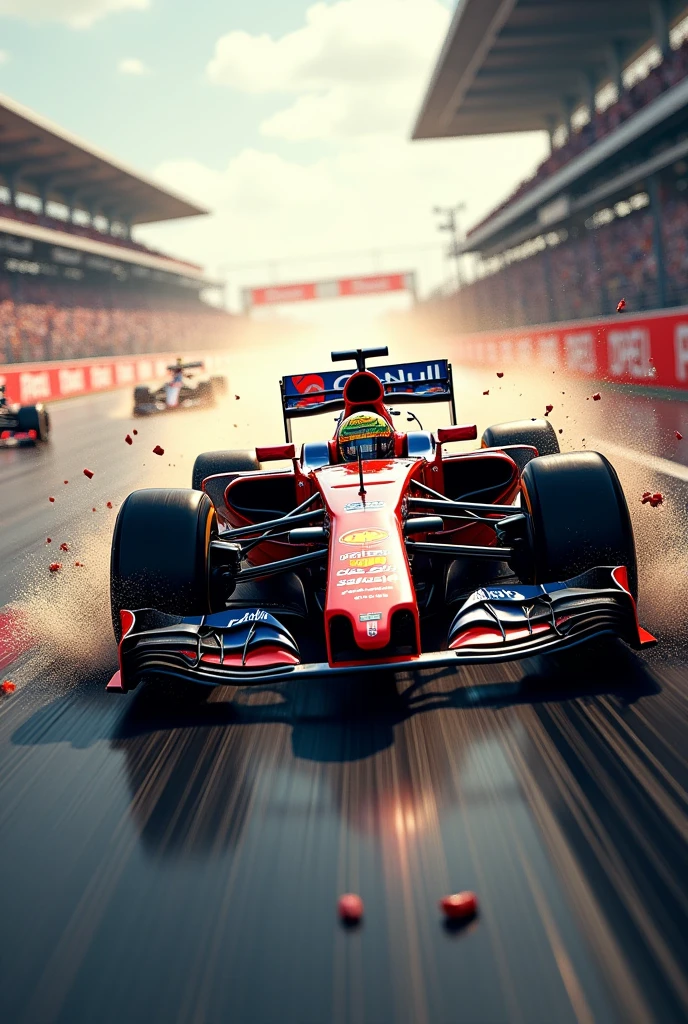 FORMULA ONE car crashing