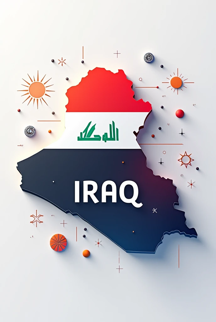 I want to design a modern image with the name Iraq Trending