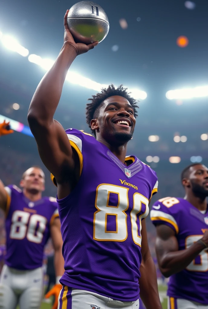 Imagina a Justin jefferson campeon del superbowl con minnesota vikings