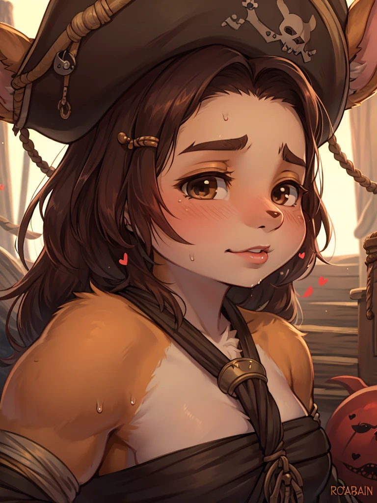 (horror) , (Pirates of the Caribbeancom) , moist thin eyes , glossy lips , Swollen cheeks , heart is beating fast