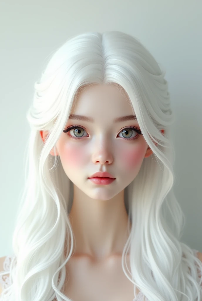 Perfect face white hair