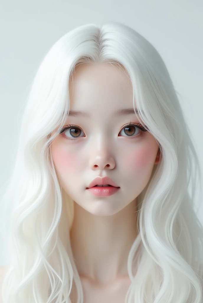 Perfect face white hair
