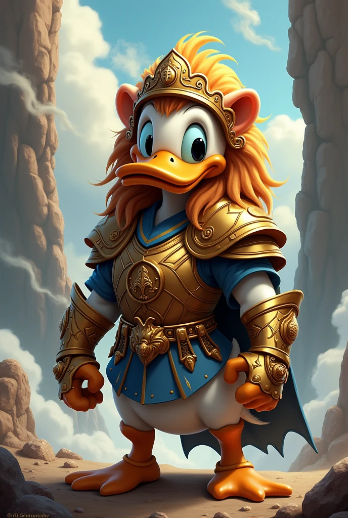 Donald Duck in Lion Armor