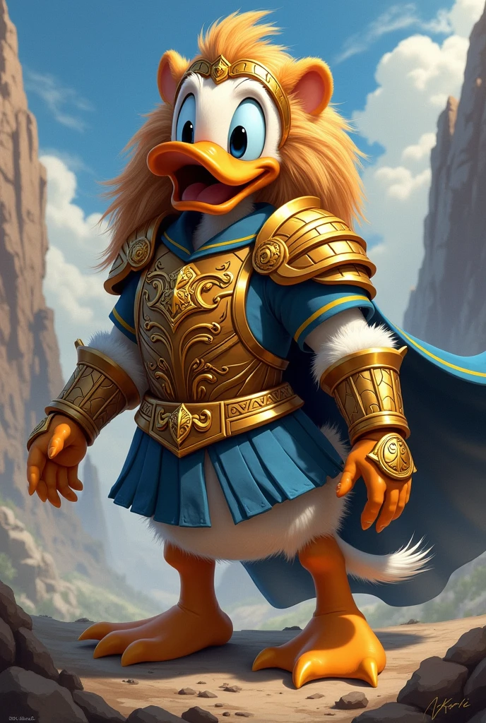 Donald Duck in Lion Armor