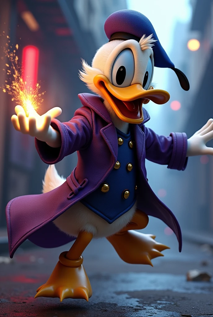 Donald Duck in Gambit costume