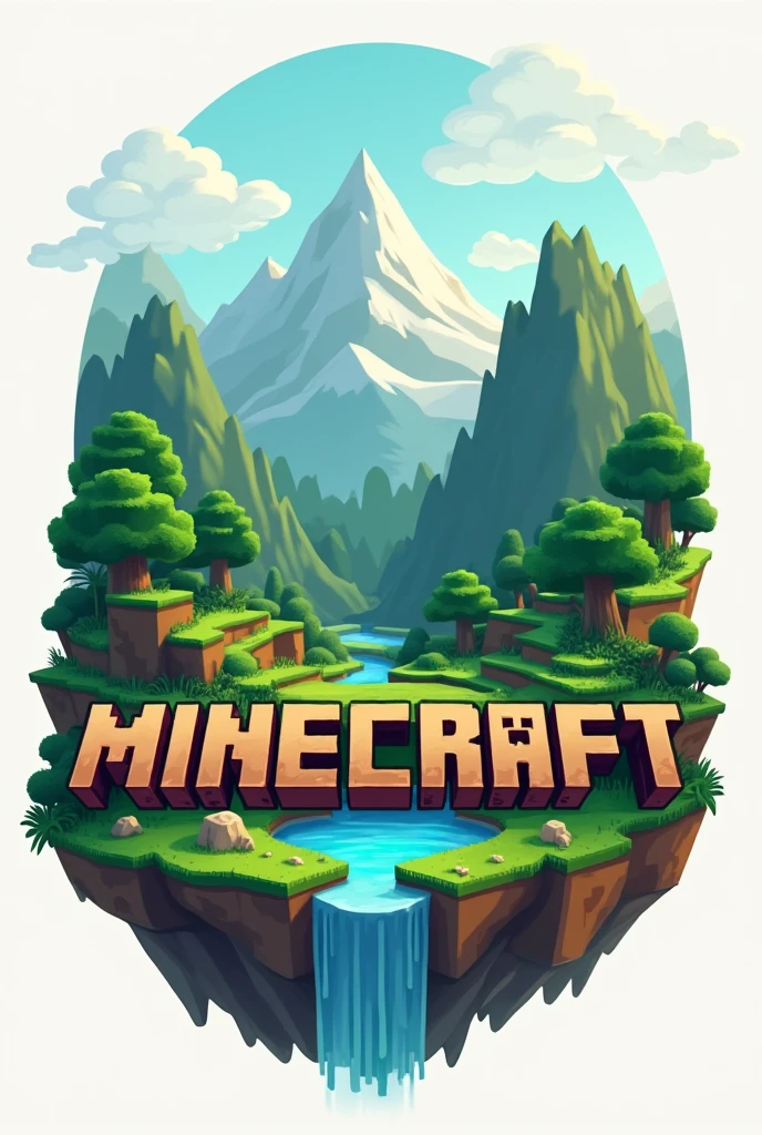 Another Logo for Minecraft but without humans, more nature and with the name