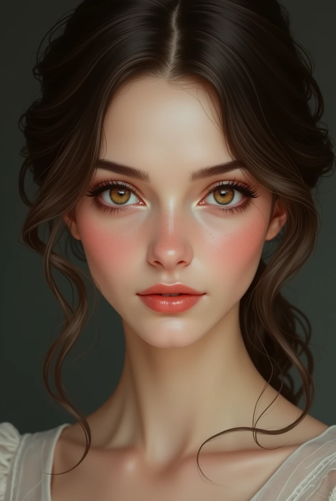 Seeing a woman with light brown eyes