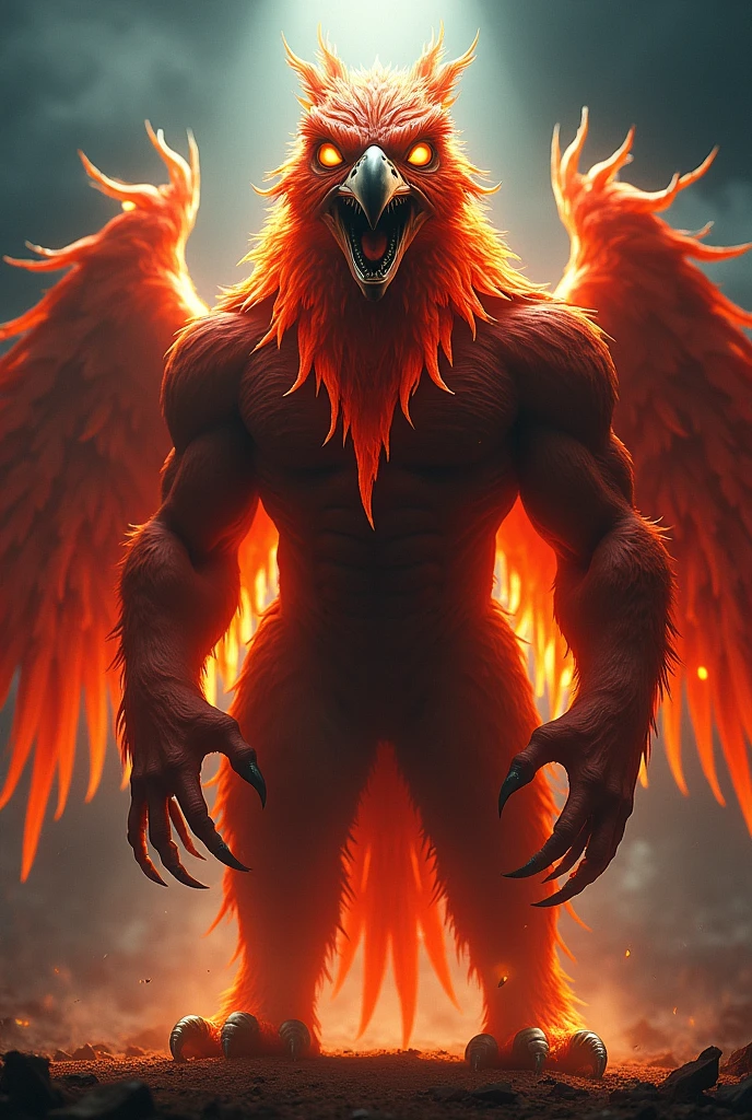 Phoenix in a scary mascot design