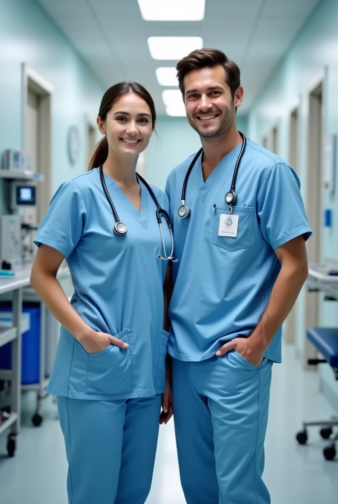 Male and female couple of Nurses