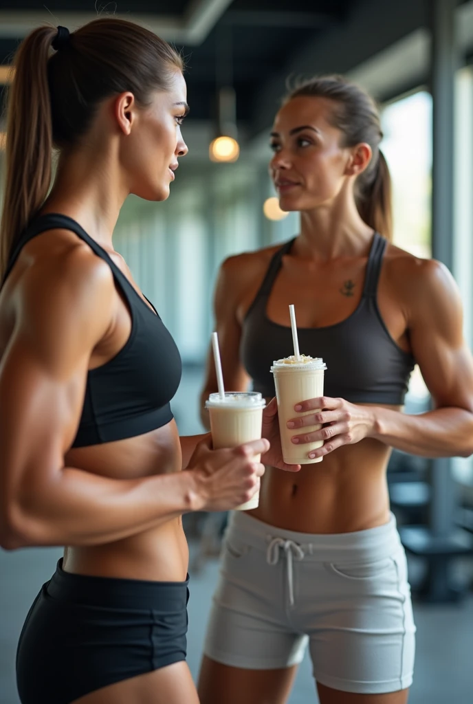 give me pictures of protein shakes, athletes taking Whey post-workout