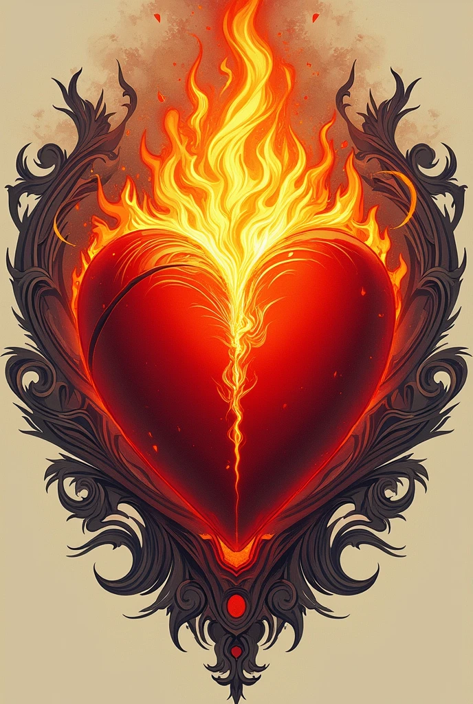 St. Augustine Flaming Heart for Shirt