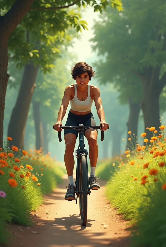 Person riding a bicycle