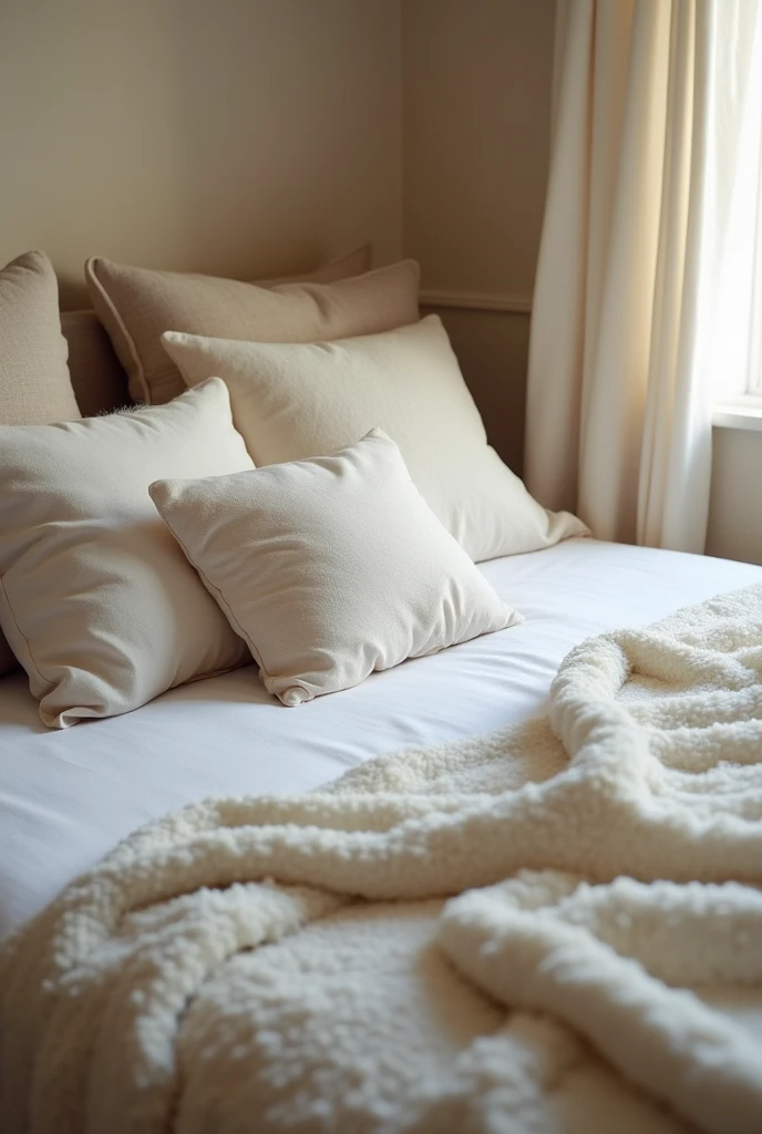 Bed with pillows