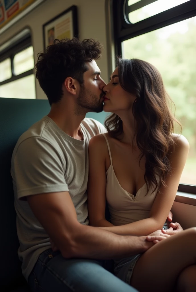 Me and my boyfriend in train
He is white Brazilian
I'm asian
More human look