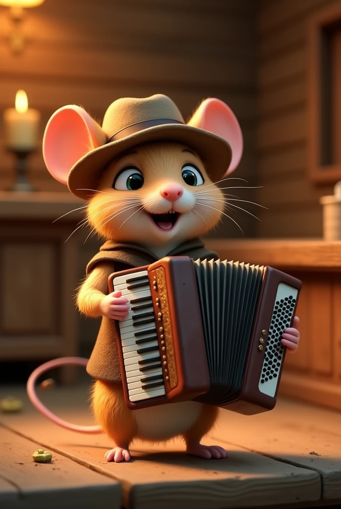 Video of Mouse playing accordion