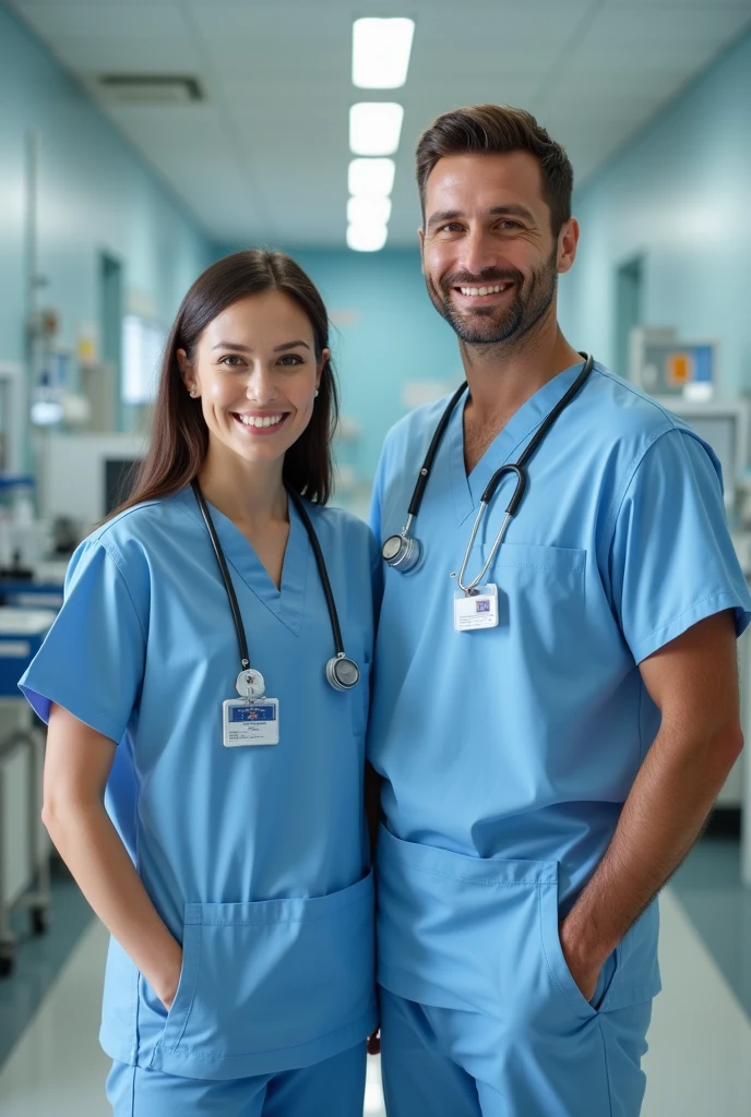 Male and female couple of Nurses