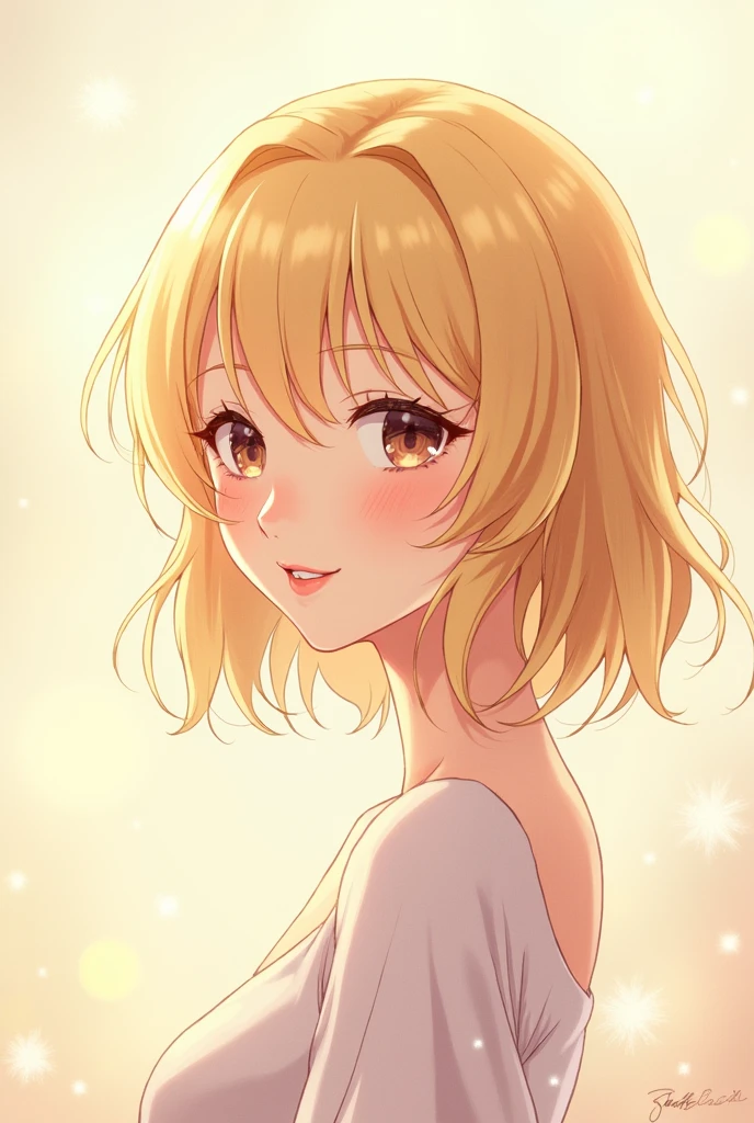 Blonde anime style girl 
