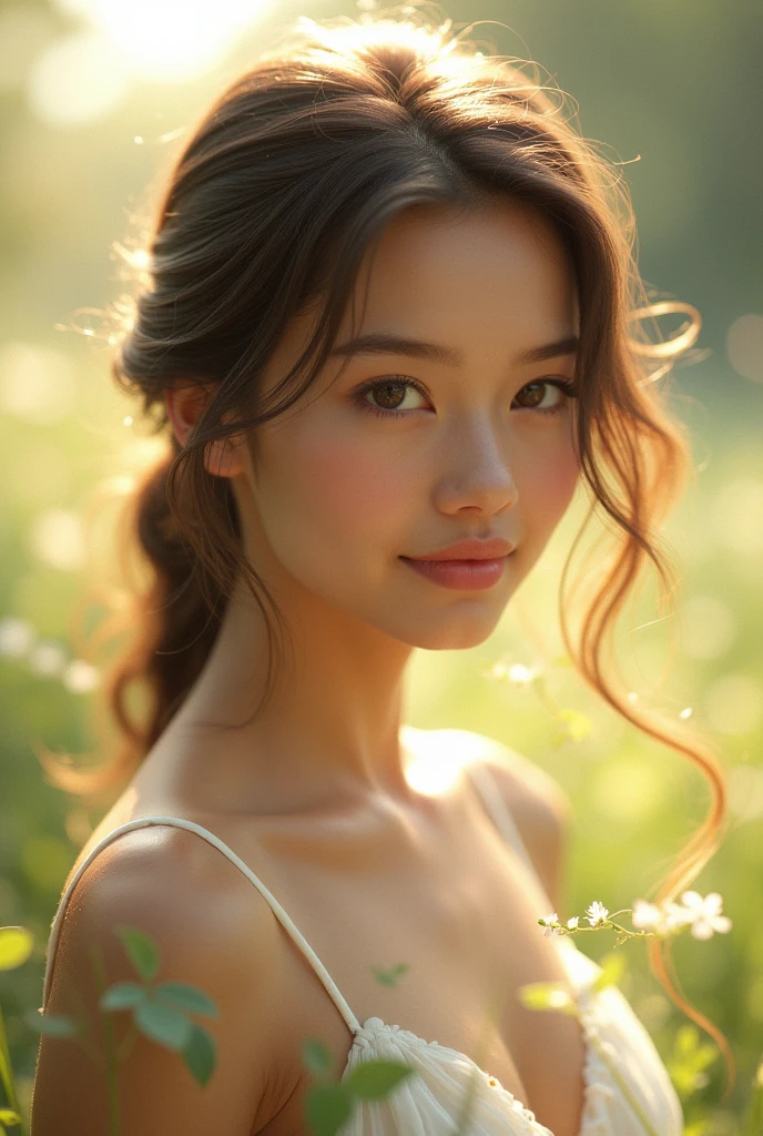 A woman with a pleasant smell