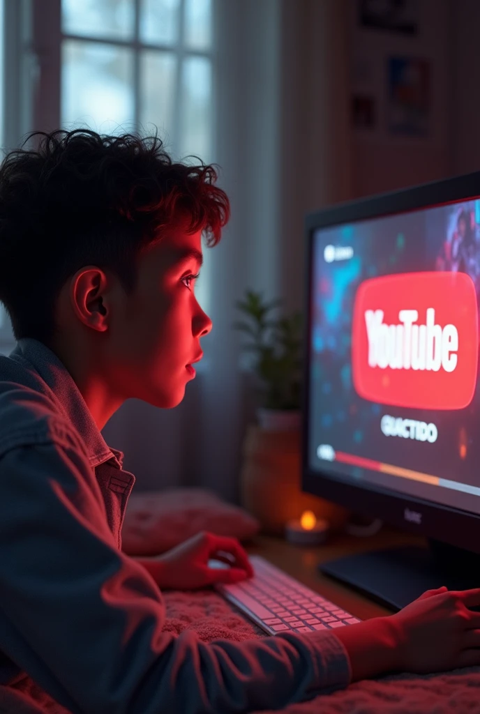 An image of a person watching YouTube and the screen is visible