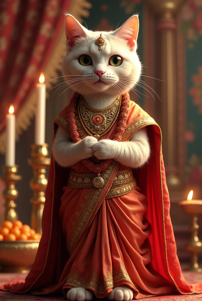 BEAUTIFULL cat marige in sari