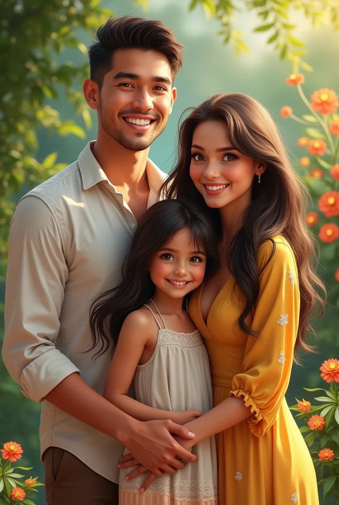 white brazilian couple with daughter emanuelle