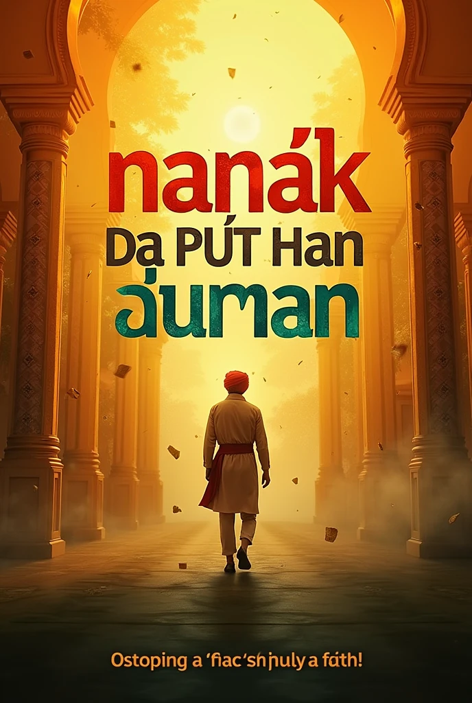 Thumbnail Design Prompt:
- Background: create portrait thumbnail for Youtube , use a vibrant and eye-catching background that reflects golden perhaps with traditional patterns or colors.
- Main Text: Boldly display "Nanak Da Put Han" in large, striking font at the center. Consider using a mix of Punjabi and English fonts for a dynamic look,
- Imagery: wide angle .
- Additional Text: Add a catchy subtitle like "Discover the Legacy!" or "A Journey of Faith!" in a smaller font below the main title.
- Color Scheme: Use warm colors like gold, orange, and green to evoke a sense of warmth and cultural richness.
This design will help attract viewers and convey the essence of the content!