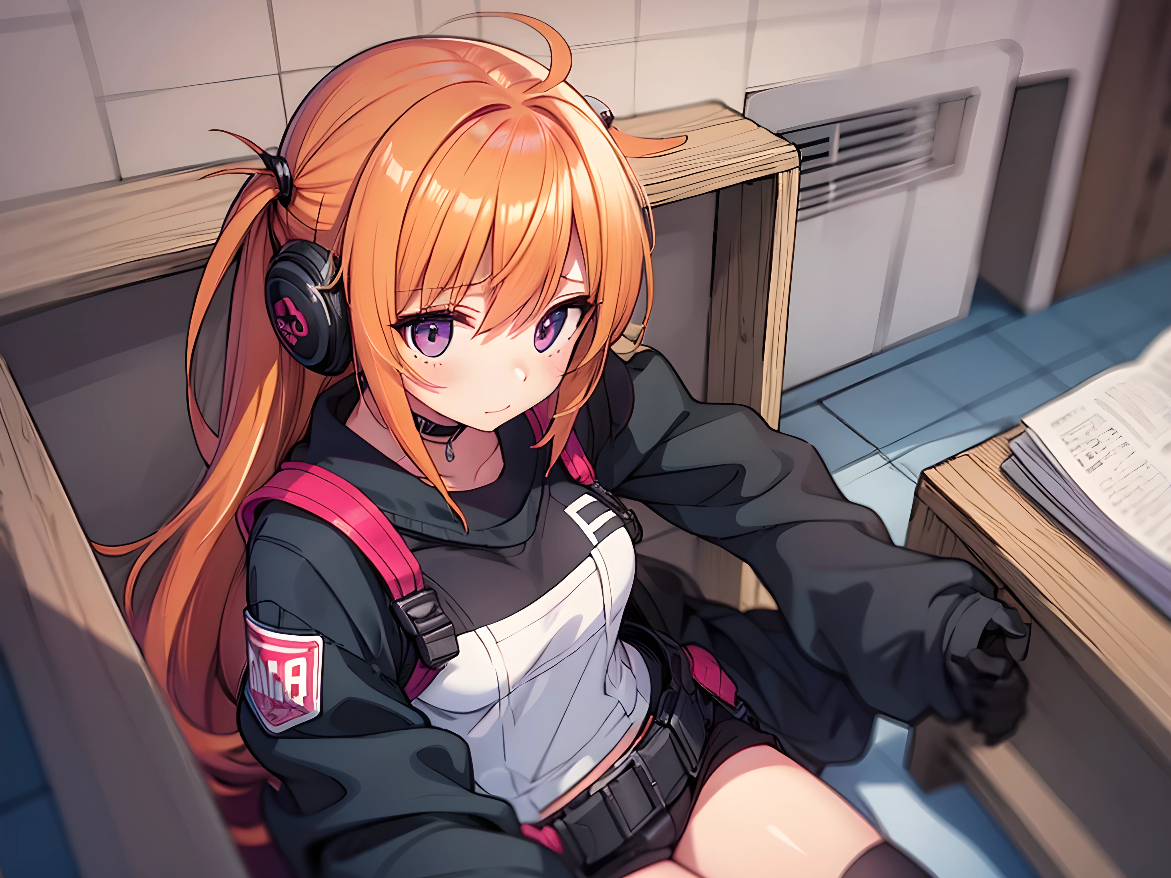 source_anime, 1girl, rating_questionable, rating_explicit, (sex, rape, orange hair, from above, mesugaki,best quality