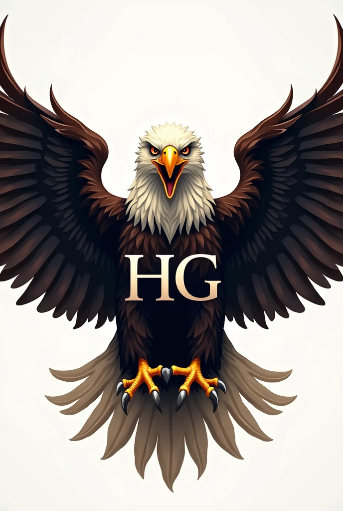 Logo of an eagle with the letters HG