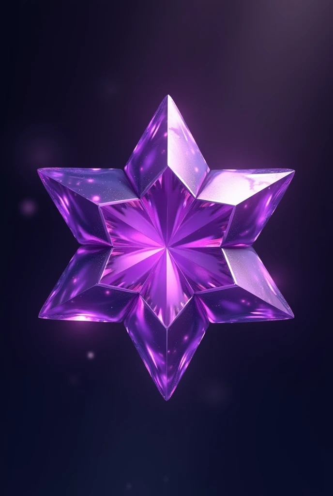 Draw a purple star-shaped gem with no background
