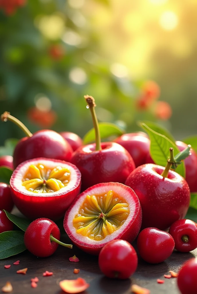 Passion fruit and cherry mix