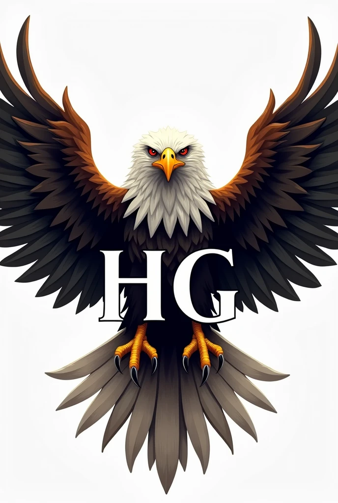 Logo of an eagle with the letters HG