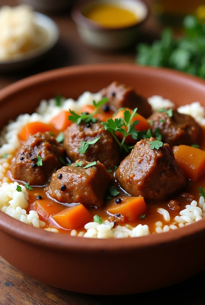 Lamb stew with white rice