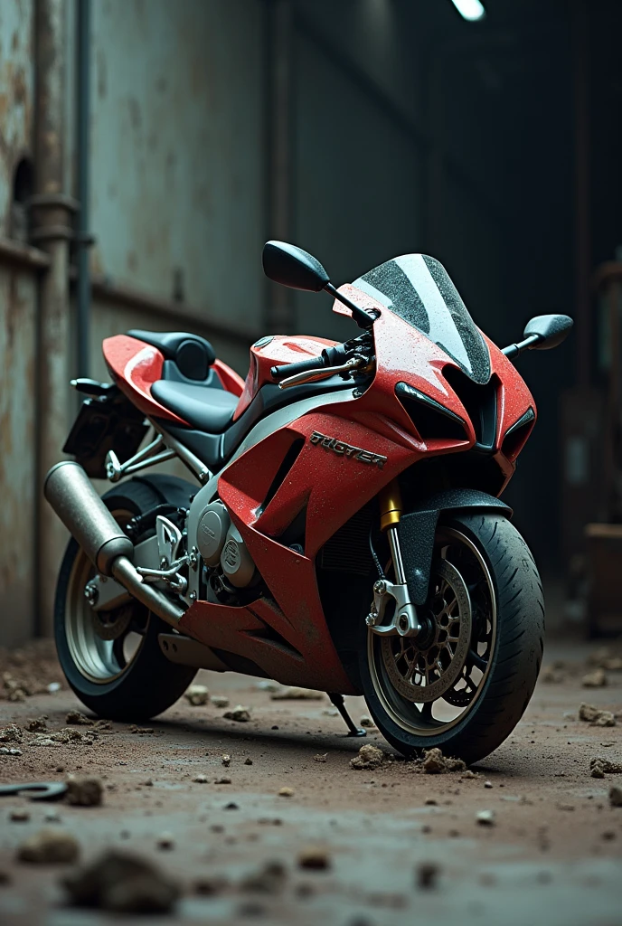 BMW 1000rr abandoned and dusty 
