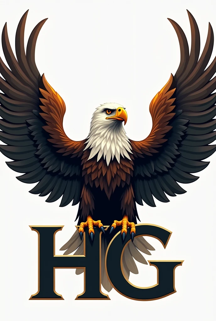 Logo of an eagle with the letters HG