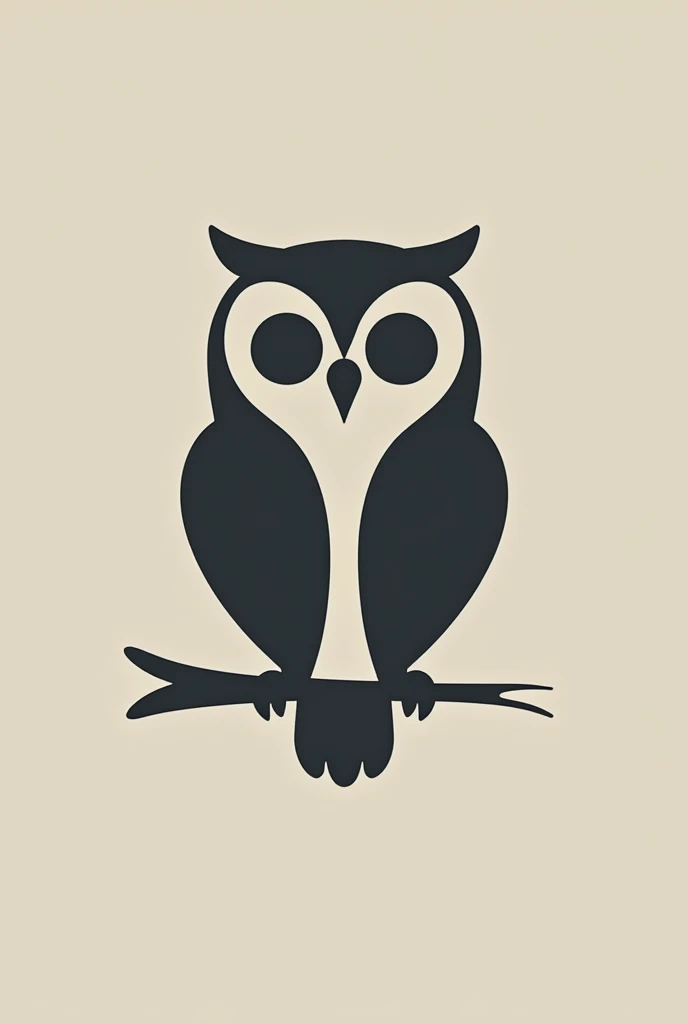 From an S form a simple owl for a logo
